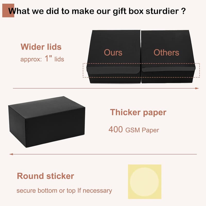 Groomsmen Proposal Gift Boxes with Lids 9x6x4