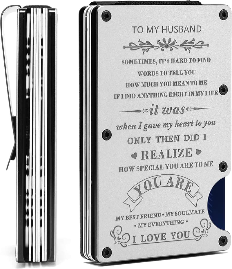 Anniversary Men's Personalized Aluminum Wallet
