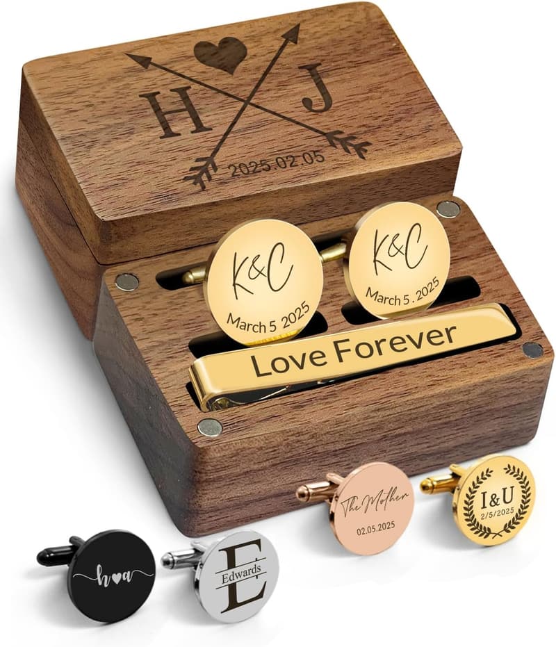 Wedding Personalized Cufflinks for Men