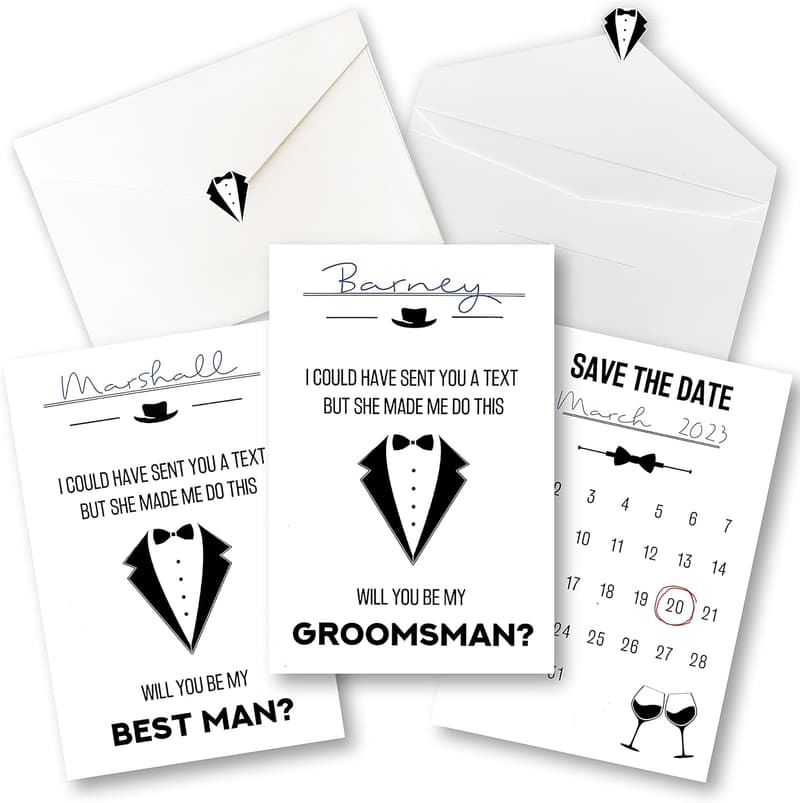 Groomsmen & Best Man Proposal Card Set
