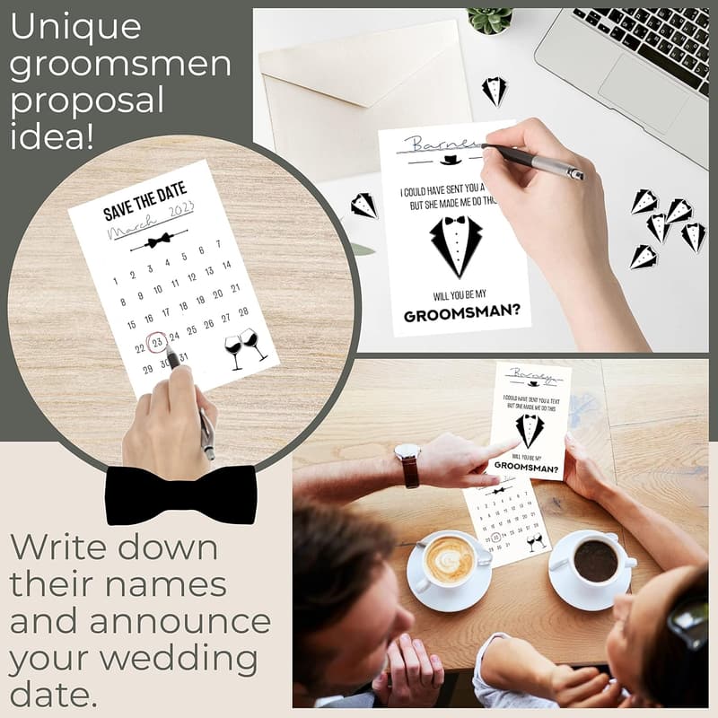 Groomsmen & Best Man Proposal Card Set
