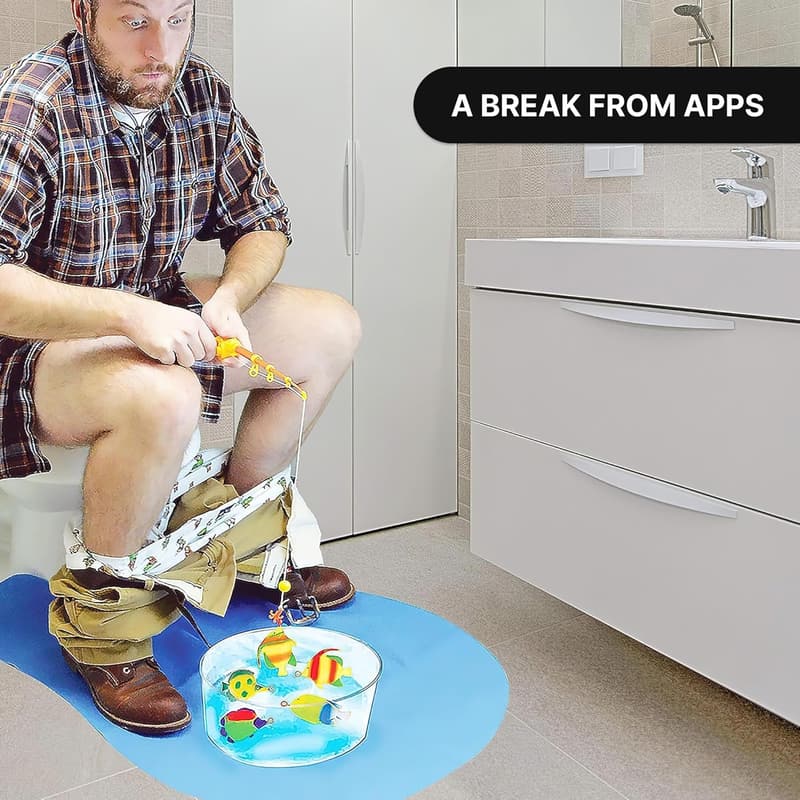 Toilet Fishing Game - Funny Bathroom Gift