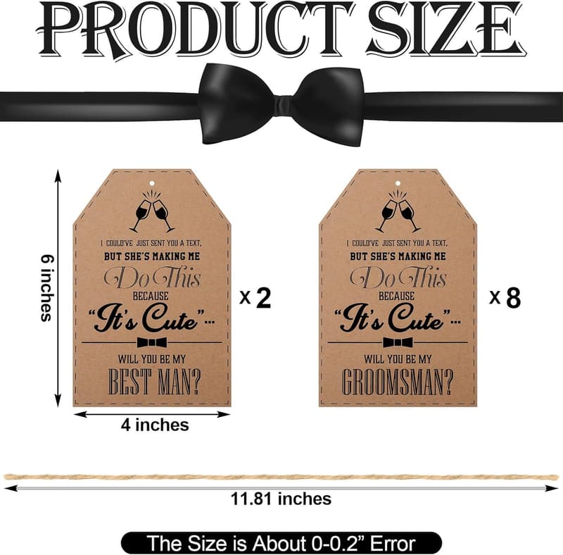 Wedding Groomsman Proposal Tag Set