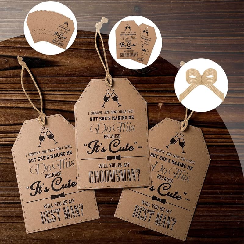 Wedding Groomsman Proposal Tag Set