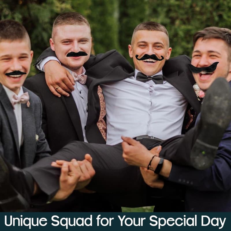 Groomsmen Proposal Cards with Mustache Design
