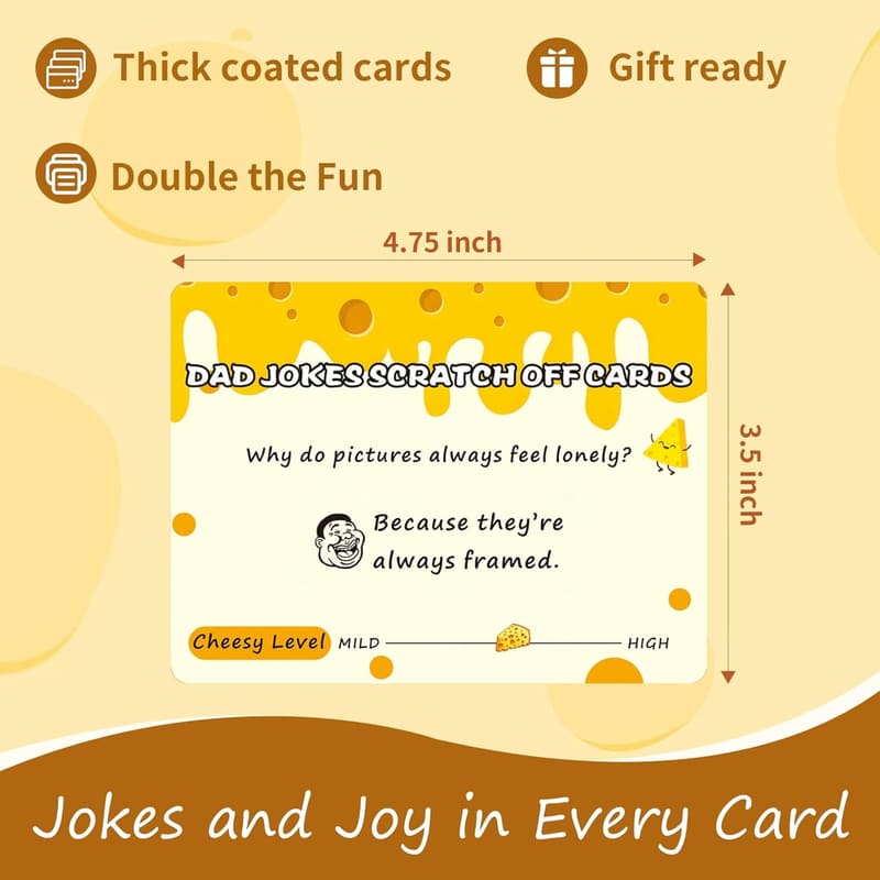 Father's Day Cheesy Dad Joke Scratch-Off Cards