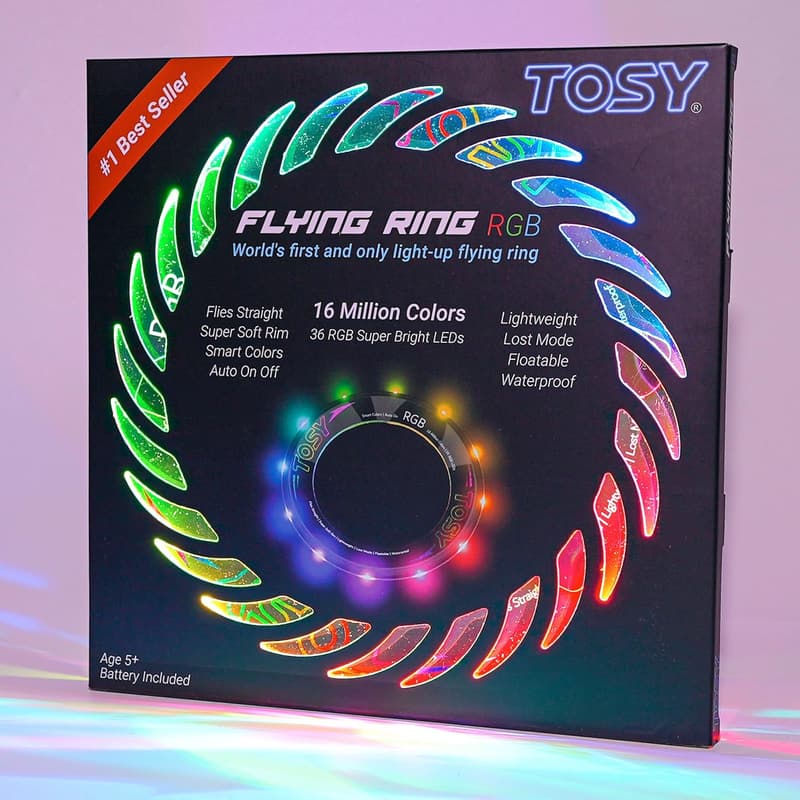 Flying Ring with RGB LEDs - Safe, Waterproof Toy