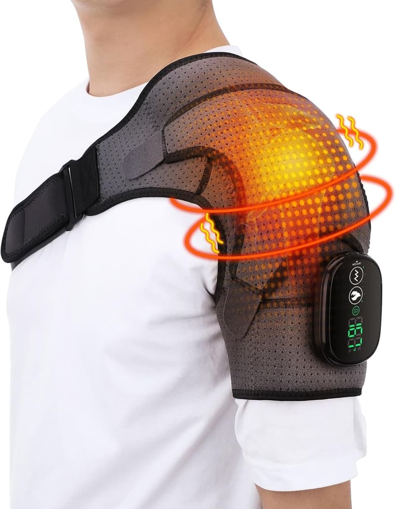 Cordless Heated Shoulder Massager for Women & Men