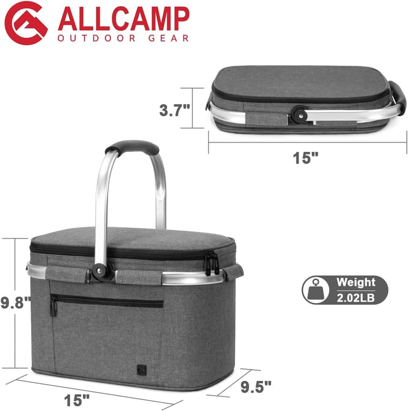 Housewarming Picnic Basket - Insulated & Foldable