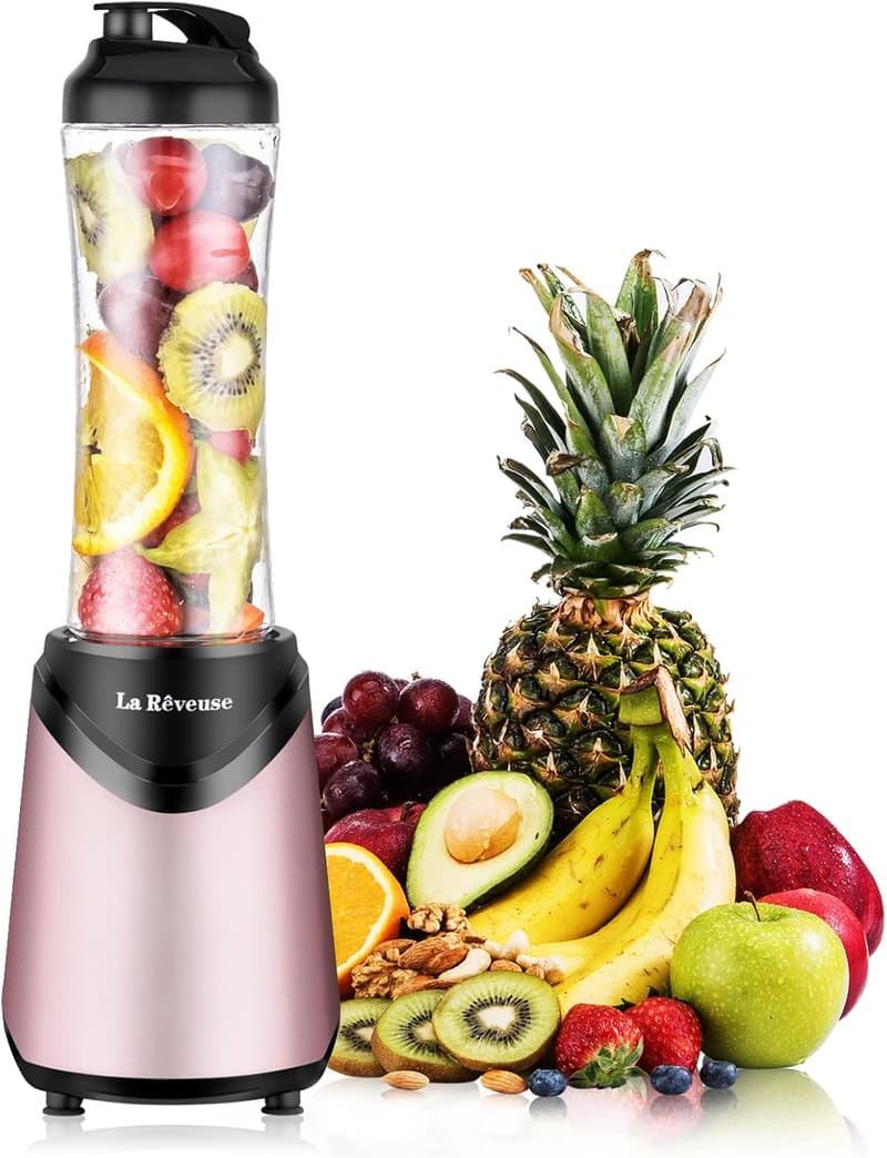 Personal Smoothie Blender with 18 oz Bottle (Pink)