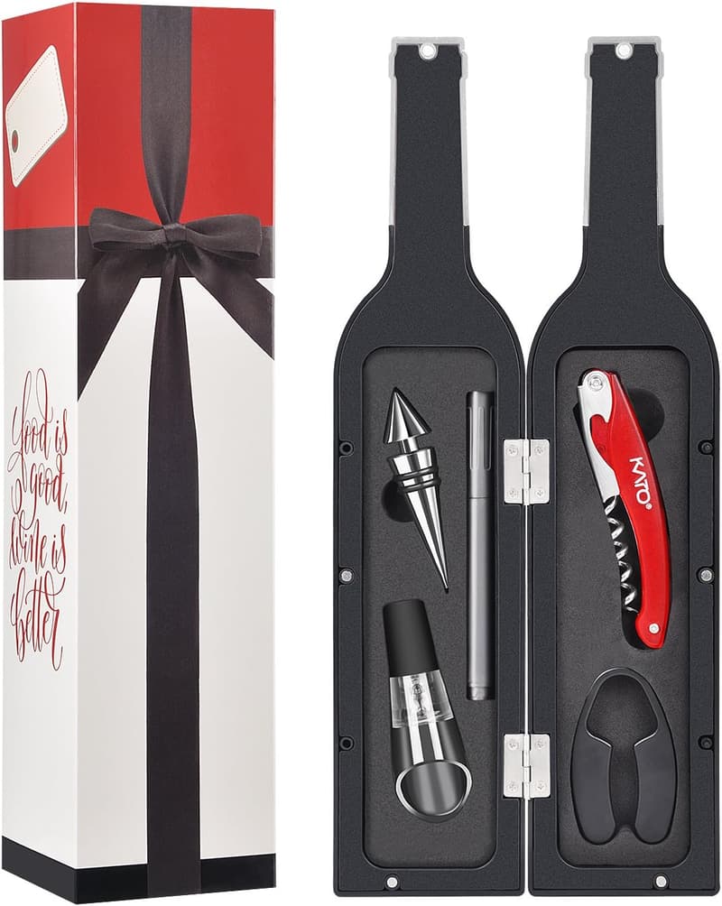 Valentine's Wine Opener Set with Corkscrew & Accessories