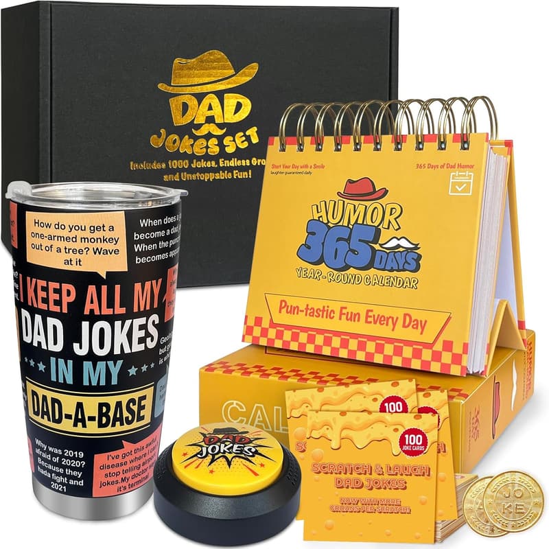 Father's Day Dad Jokes Gift Set with Tumbler