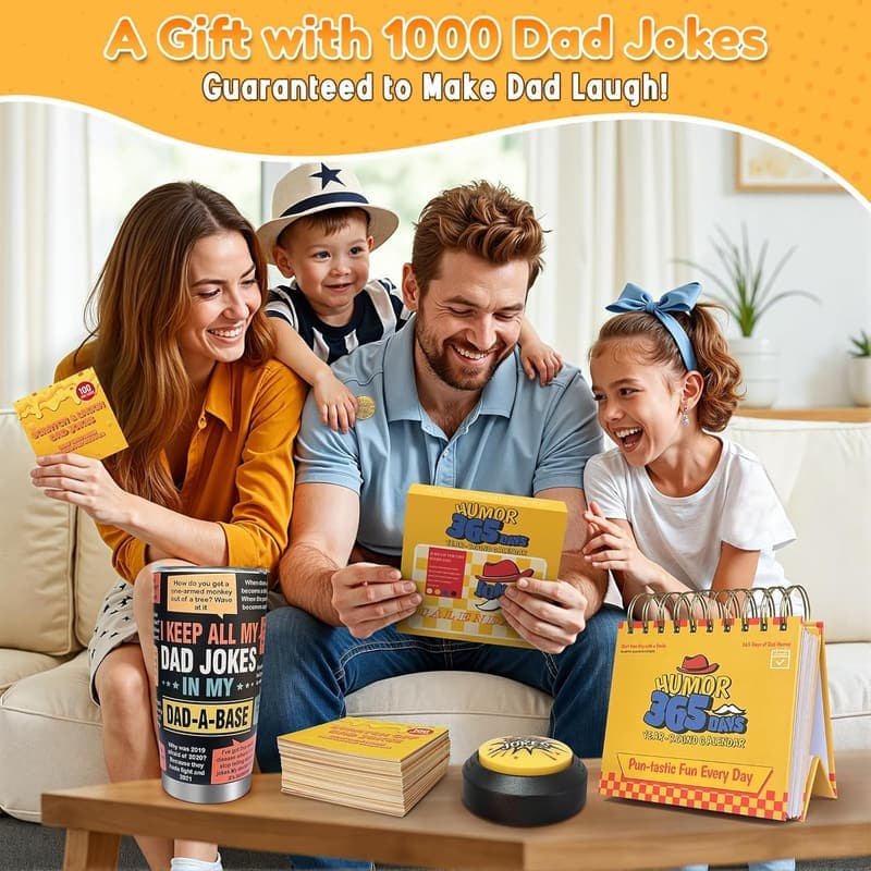 Father's Day Dad Jokes Gift Set with Tumbler
