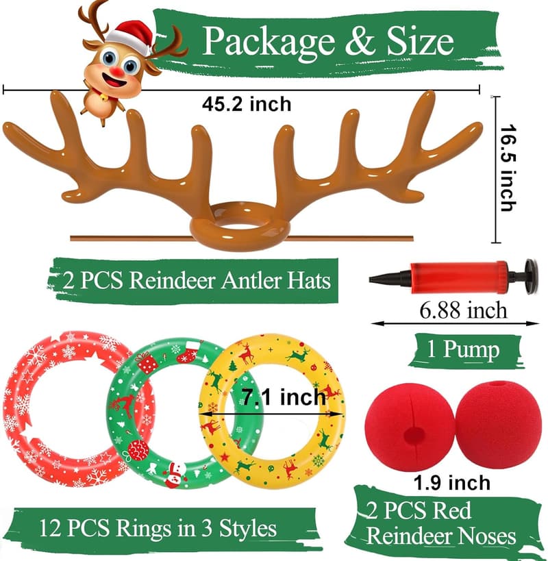 Christmas Inflatable Antler Ring Toss Game