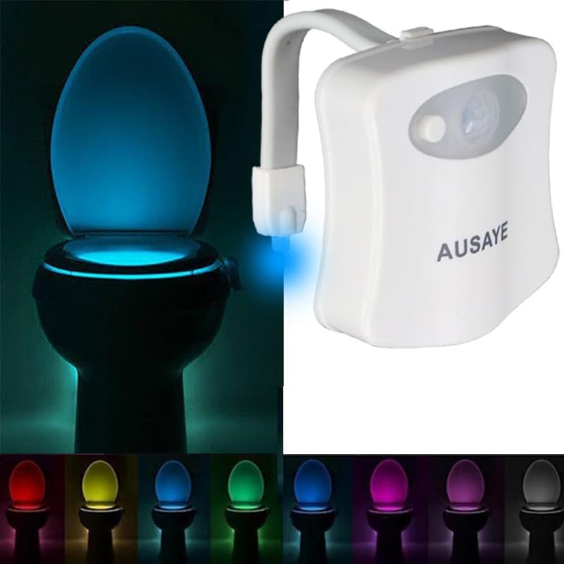 Christmas Toilet Night Light - Motion Sensor, 8-Color LED
