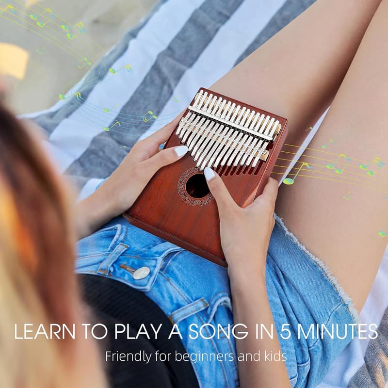 Musical Instrument Gift: 17-Key Kalimba for Beginners