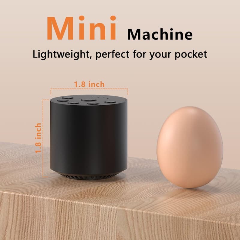 Portable White Noise Machine, 30 Sounds & Timer Options