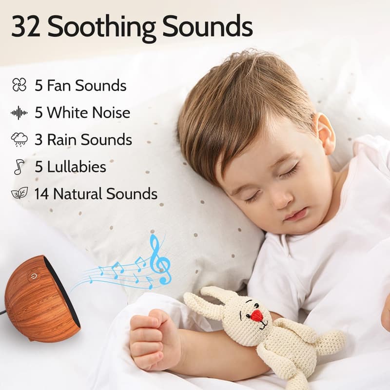 White Noise Machine with 32 Sounds for All Ages