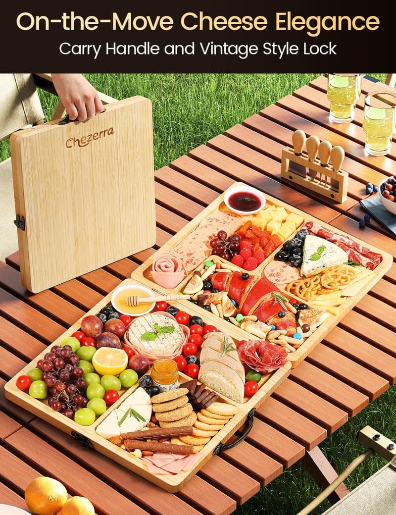 Wedding Gift Bamboo Charcuterie Board Set