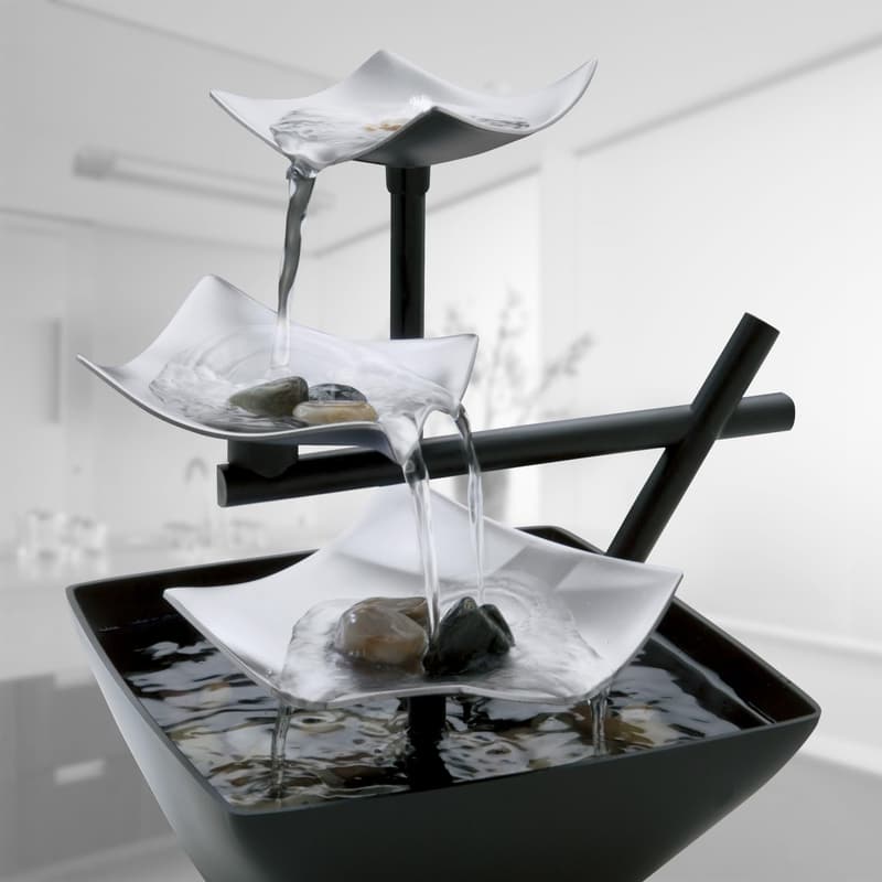 Tabletop Water Fountain with River Rocks, 8.25