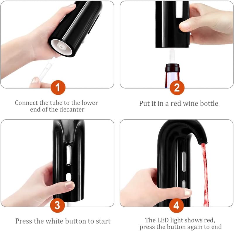 Wine Aerator & Dispenser - Elegant Black