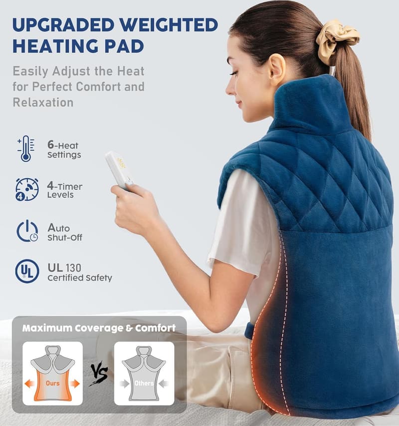Mother's Day Electric Heating Pad - Weighted & Auto-Off