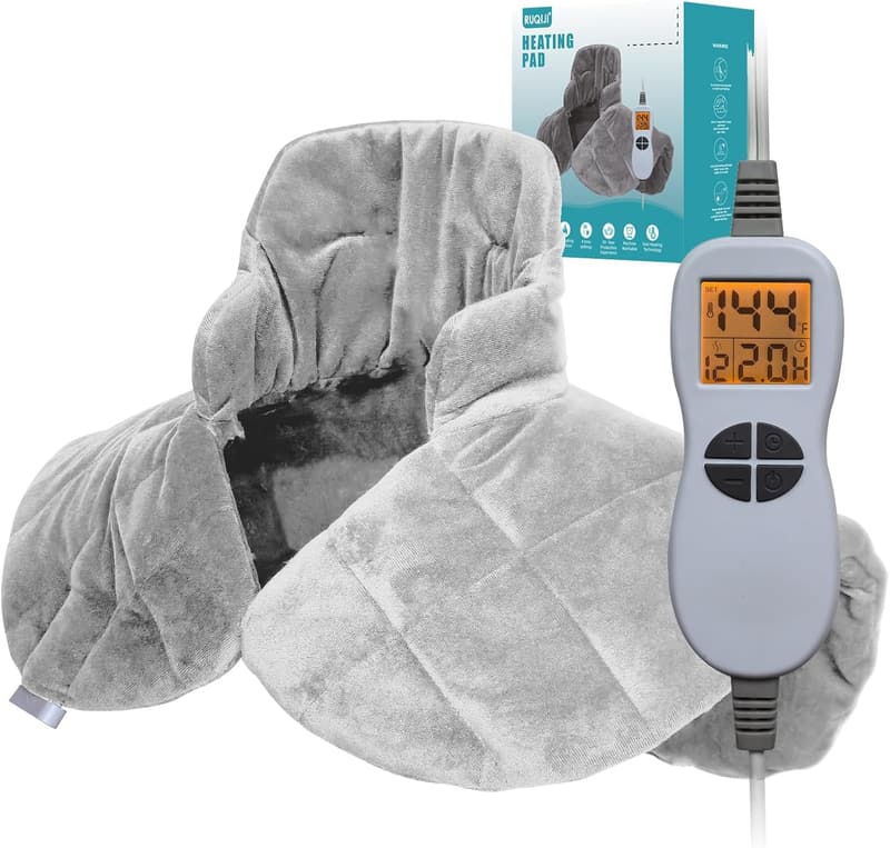 Christmas Gift Heating Pad for Pain Relief, Light Gray