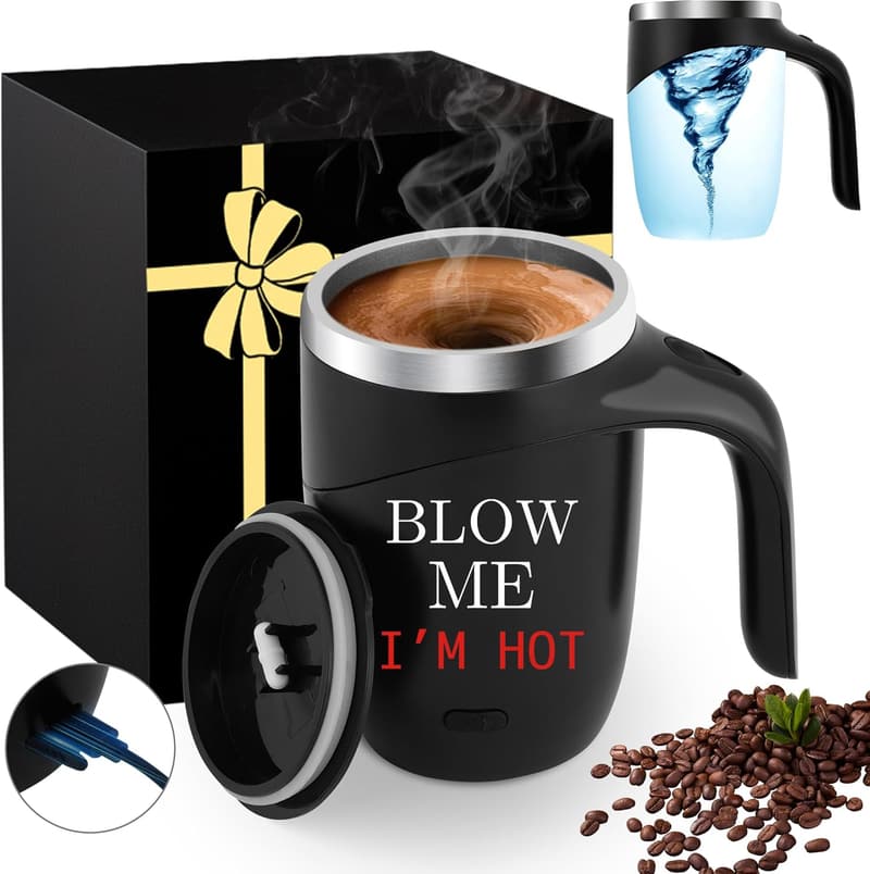 Secret Santa Magnetic Stirring Mug for Men
