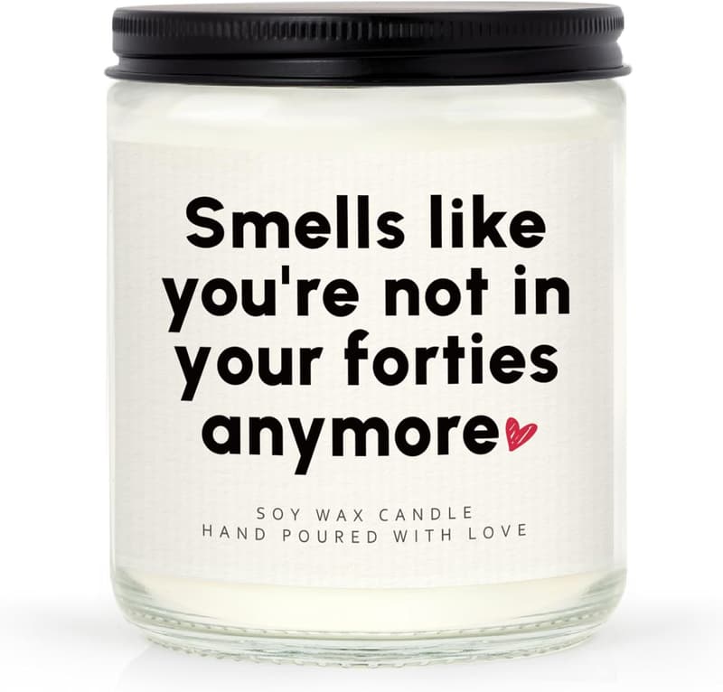 50th Birthday Handmade Lavender Candle for Women & Men