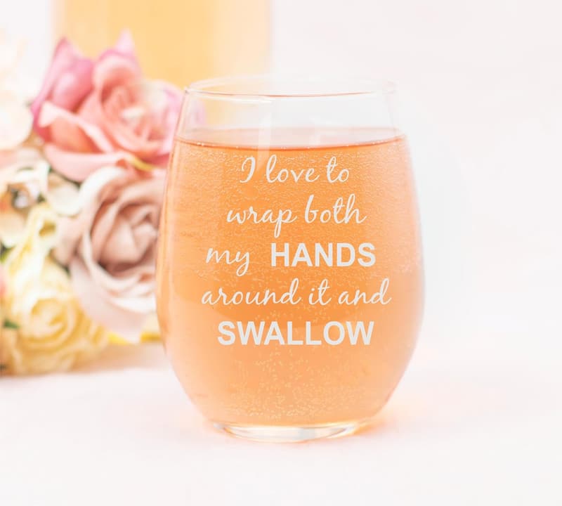 Bachelorette Party Stemless Wine Glass, 17 oz