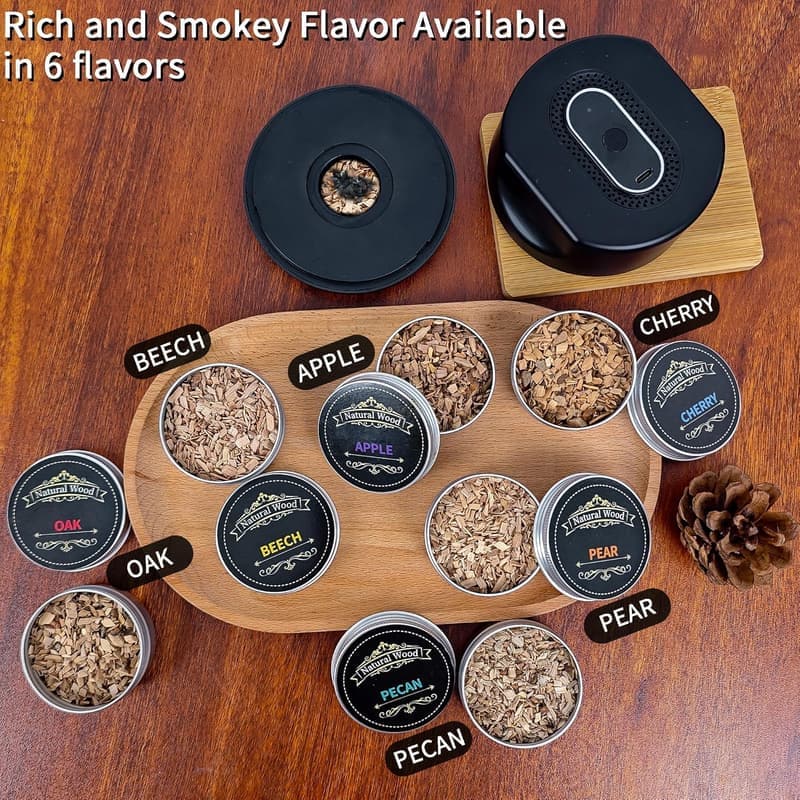 Anniversary Whiskey Smoker Kit with 6 Wood Chip Flavors