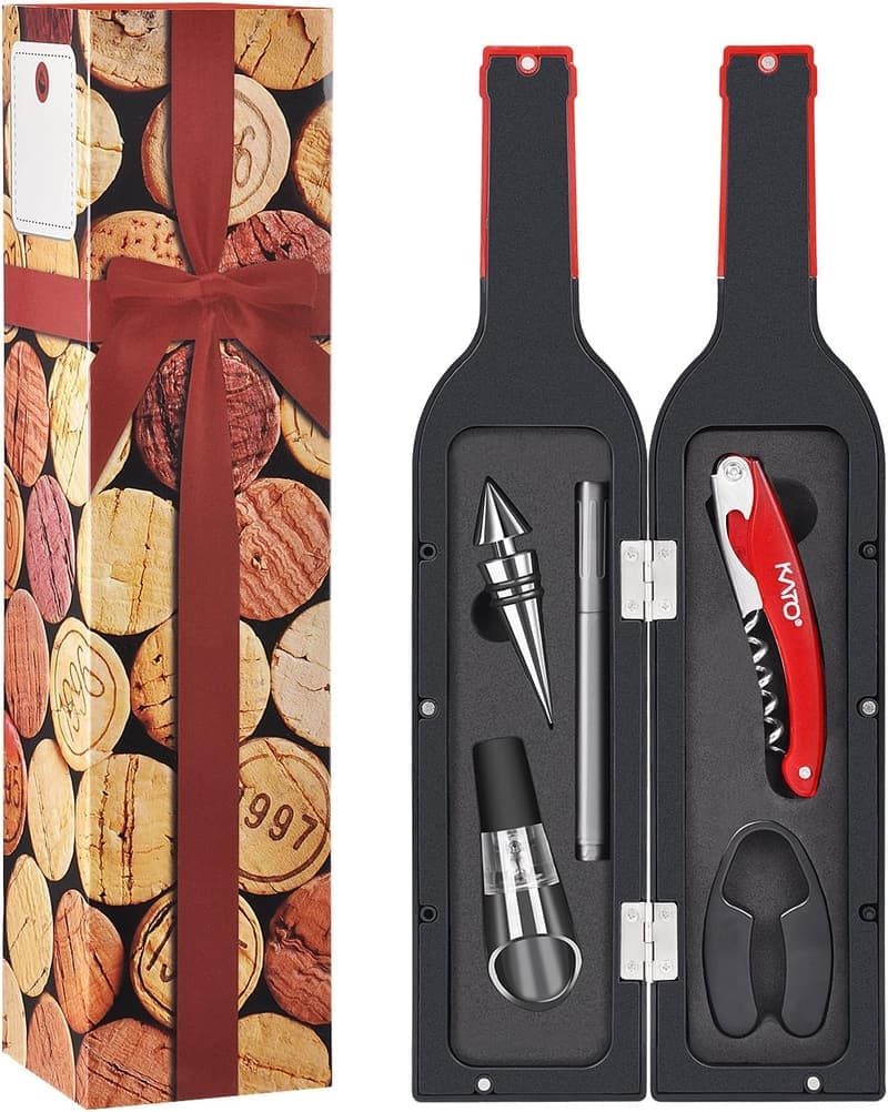 Valentine's Wine Opener Gift Set, Red