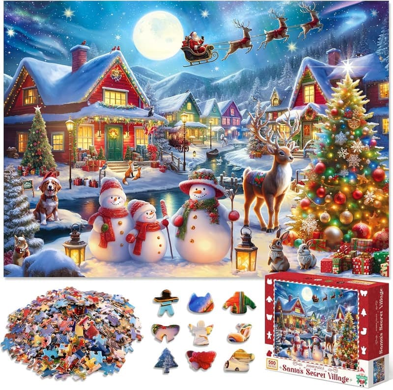 Christmas Village Jigsaw Puzzle - 500 Piece