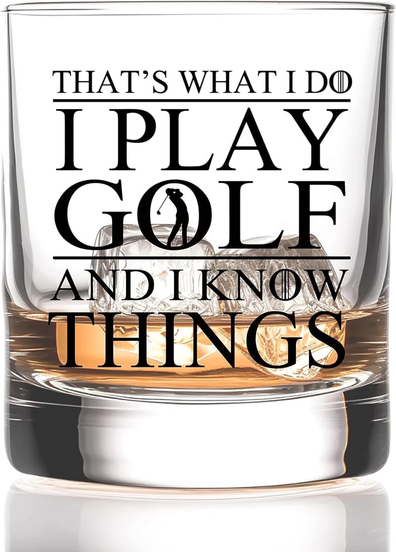 Father's Day Golf Whiskey Glass Gift for Men