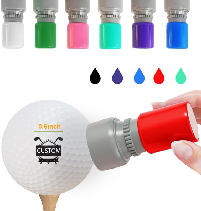 Golf Ball Stamp Gift for Golfers - Personalized Monogram
