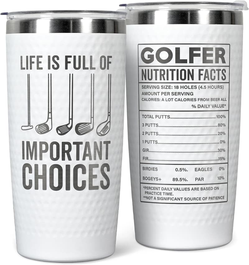 Father's Day Golf Tumbler - 20 Oz Stainless Steel