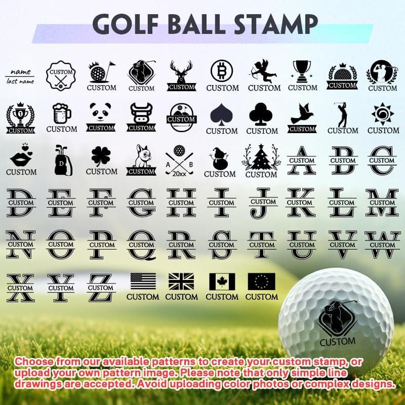 Custom Golf Ball Stamp with Personalized Image