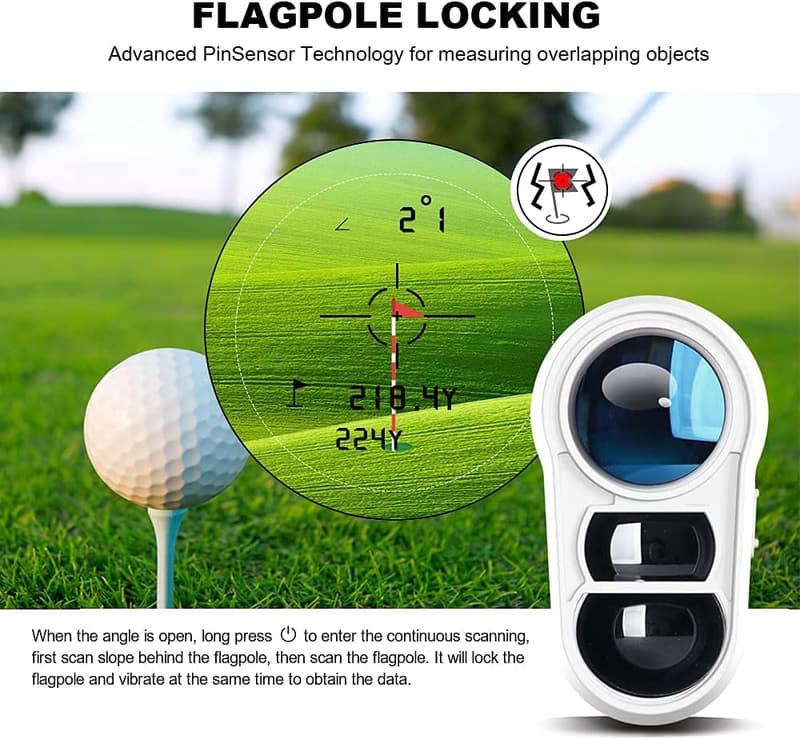 Golf Rangefinder with Slope & Pin Lock Vibration
