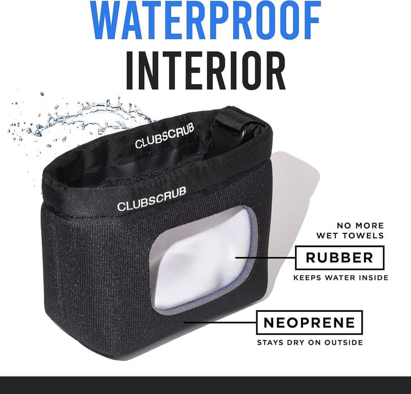 Golf Club Cleaning Bag with Waterproof Liner