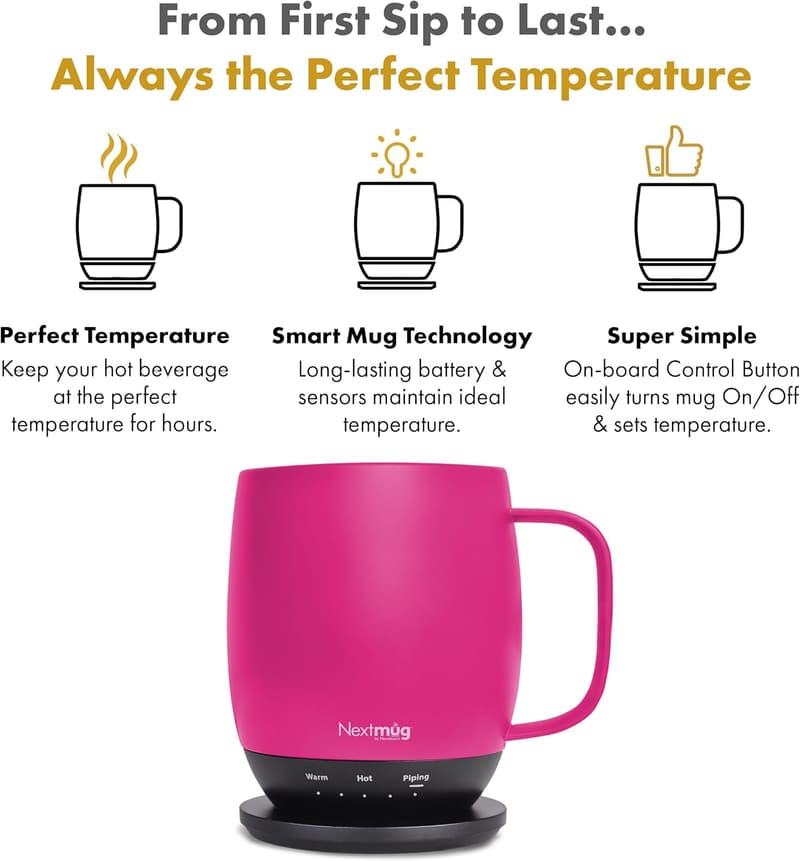 Temperature-Controlled Coffee Mug (14 oz.)