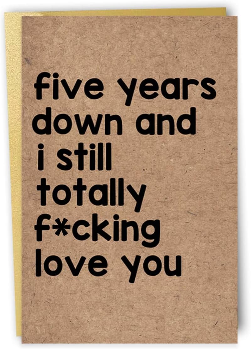5th Anniversary Card for Couples