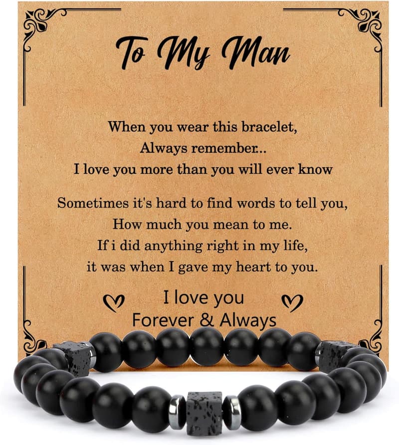 Father's Day Natural Stone Bracelet for Dad