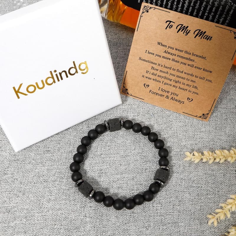 Father's Day Natural Stone Bracelet for Dad
