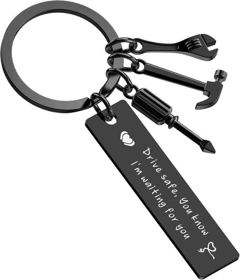 Father's Day Drive Safe Keychain for Men