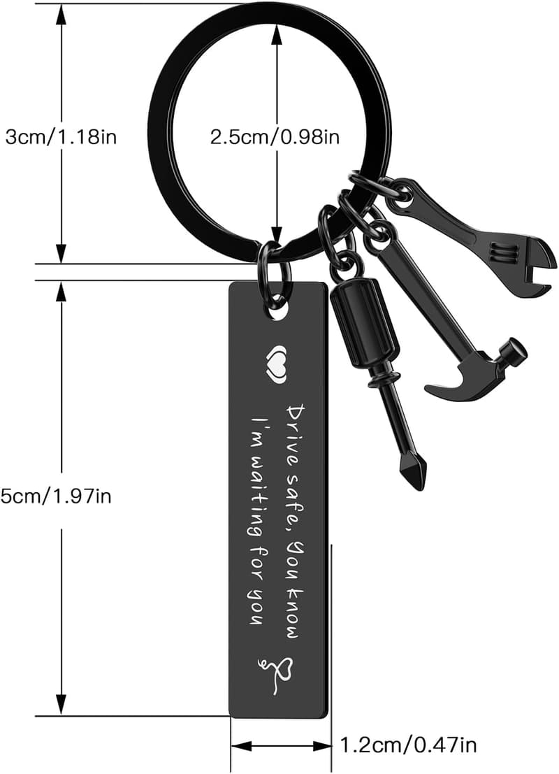 Father's Day Drive Safe Keychain for Men