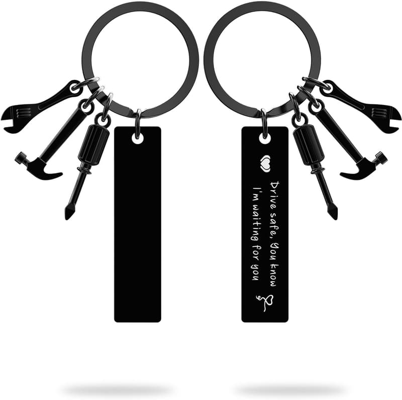 Father's Day Drive Safe Keychain for Men