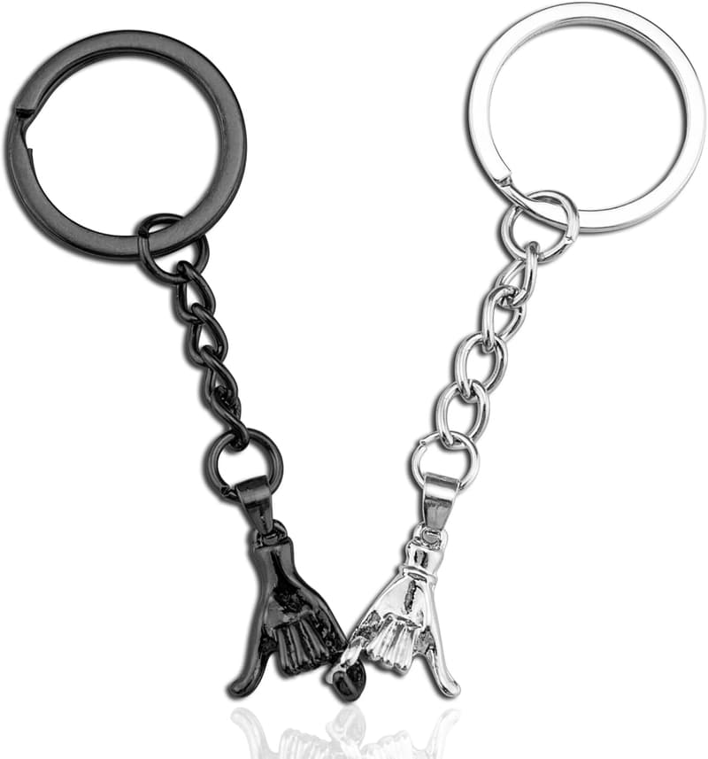 Couples Pinky Promise Matching Keychains