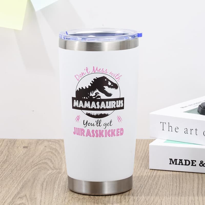 Mother's Day Coffee Tumbler, White 20 Oz