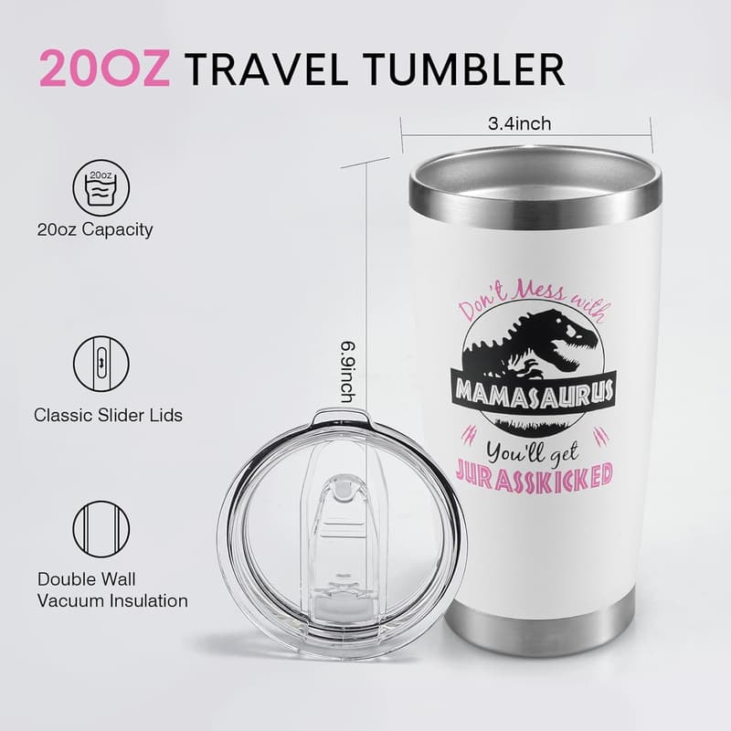 Mother's Day Coffee Tumbler, White 20 Oz
