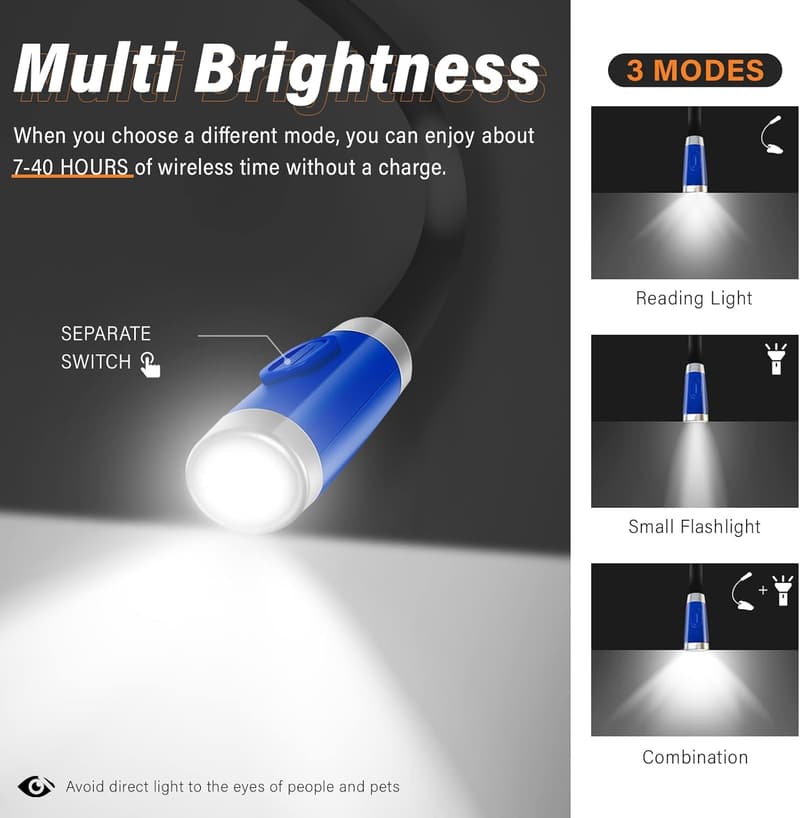 Rechargeable LED Neck Light for Readers & Crafters